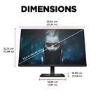 Kép 8/10 - OMEN by HP 23.8 inch FHD 165Hz Gaming Monitor - OMEN 24 számítógép monitor 60,5 cm (23.8") 1920 x 1080 pixelek Full HD LCD Fekete