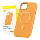 Kép 1/4 - Baseus Fauxther Series mágneses telefontok iPhone 15 ProMax (narancssárga)