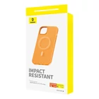 Kép 3/4 - Baseus Fauxther Series mágneses telefontok iPhone 15 ProMax (narancssárga)