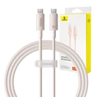 Kép 1/9 - Baseus Habitat Series gyorstöltő kábel USB-C - USB-C, 100W, 1m (rózsaszín)