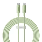 Kép 2/9 - Baseus Habitat Series gyorstöltő kábel USB-C - USB-C, 100W, 2m (zöld)