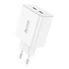 Kép 1/2 - Foneng EU50 PD 35W 2x USB-C hálózati töltő (fehér)