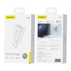 Kép 2/2 - Foneng EU50 PD 35W 2x USB-C hálózati töltő (fehér)