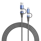 Kép 1/4 - 4in1 USB kábel USB 2.0 Vention CTLLH 1m (fekete)