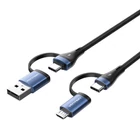 Kép 3/4 - 4in1 USB kábel USB 2.0 Vention CTLLH 1m (fekete)