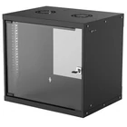 Kép 1/3 - Intellinet 714174 9U falra szerelhető rack 54/40 fekete lapos