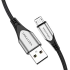 Kép 3/5 - USB 2.0 A-Micro-B kábel Vention COAHD 3A 0,5m szürke