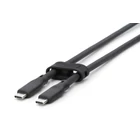 Kép 3/5 - Silikon USB-C - USB-C csatlakozó kábel, USB 3.2 Gen2 10G 4K60Hz 100W, 0,5m fekete