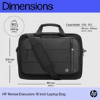 Kép 10/10 - HP notebook táska Renew Executive 16" fekete (6B8Y2AA)