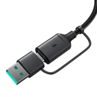 Kép 5/5 - Joyroom JR-WQM03 mágneses töltő, USB + USB-C, 1,2m (fekete)