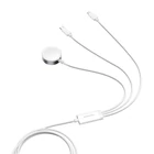 Kép 3/3 - Apple Watch mágneses töltő Joyroom S-IW008 Lightning + USB-C 5V 1,2m (fehér)