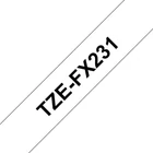 Kép 1/2 - Brother TZE-FX231 címkéző szalag Fehéren fekete TZ