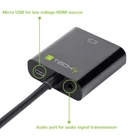 Kép 5/10 - Techly IDATA HDMI-VGA2AU HDMI a VGA D-sub 15 tűs adapter 1,8m