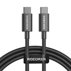 Kép 1/2 - Fast Charging cable Rocoren USB-C to USB-C Simples Series 100W, 1m (black)