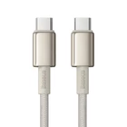 Kép 2/8 - Kábel USB-C do USB-C Baseus Tungsten Gold, 100W, 1m (złoty)