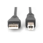 Kép 2/2 - Digitus AK-300105-050-S USB 2.0 Férfi-Férfi A-B Kábel 5m Fekete