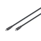 Kép 1/5 - Silikon USB-C - USB-C csatlakozó kábel, USB 3.2 Gen2 10G 4K60Hz 100W, 0,5m fekete