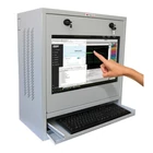 Kép 1/4 - Techly ICRLIM10SV Ipari PC szekrény és 22” érintőképernyős monitor