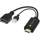 Kép 1/10 - Techly ICOC HDMI-DP12A USB-táplált HDMI a DisplayPort adapter 4K*30Hz M/F