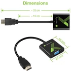 Kép 3/8 - Techly IDATA HDMI-VGA2 HDMI-ról S-VGA D-Sub15 M/F Adapter