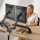 Kép 4/10 - Techly ICA-LCD 462B Kétmonitoros tartó 17-32" LCD 9kg gázos forgatható