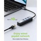 Kép 5/10 - Techly IDATA USB-ETGIGA3CA USB-C-RJ45 Gigabit Hálózati Kártya/Adapter, 3x USB-A Hub