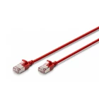 Kép 1/4 - Vékony RJ45-RJ45 patch kábel, Cat. 6A, F/FTP, AWG 32/7, LSOH, 5 m, piros
