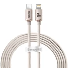 Kép 1/9 - Baseus Crystal Shine USB-C és iP kábel, 20W, 2m (rózsaszín)
