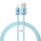 Kép 1/9 - USB és iP kábel Baseus Crystal Shine, 2.4A, 1.2m (kék)