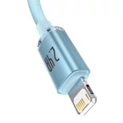 Kép 4/9 - USB és iP kábel Baseus Crystal Shine, 2.4A, 1.2m (kék)