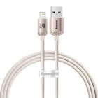 Kép 1/9 - USB és iP kábel Baseus Crystal Shine, 2.4A, 1.2m (rózsaszín)