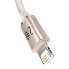 Kép 4/9 - USB és iP kábel Baseus Crystal Shine, 2.4A, 1.2m (rózsaszín)