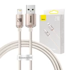 Kép 9/9 - USB és iP kábel Baseus Crystal Shine, 2.4A, 1.2m (rózsaszín)