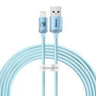 Kép 1/9 - USB és iP kábel Baseus Crystal Shine, 2.4A, 2m (kék)