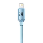 Kép 2/9 - USB és iP kábel Baseus Crystal Shine, 2.4A, 2m (kék)