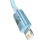 Kép 3/9 - USB és iP kábel Baseus Crystal Shine, 2.4A, 2m (kék)