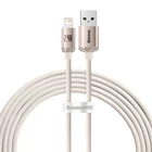 Kép 1/9 - USB és iP kábel Baseus Crystal Shine, 2.4A, 2m (rózsaszín)