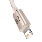 Kép 3/9 - USB és iP kábel Baseus Crystal Shine, 2.4A, 2m (rózsaszín)