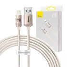 Kép 9/9 - USB és iP kábel Baseus Crystal Shine, 2.4A, 2m (rózsaszín)