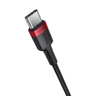 Kép 3/10 - Kábel Baseus Cafule USB-C USB-C 100W, 1m, 2psc (piros fekete, szürke fekete)