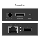 Kép 3/4 - Cat.6 HDMI hosszabbító 4K/30Hz KVM USB 1.1-gyel, akár 40m/70m, max. 253 vevő, IR vezérlés - készlet