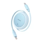 Kép 1/9 - Baseus Free2Pull Mini USB-C és USB-C 60W USB kábel, 1m (kék)