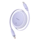 Kép 1/9 - Baseus Free2Pull Mini USB-C - USB-C 60W USB kábel, 1m (lila)