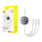 Kép 8/8 - 3 az 1-ben Baseus Free2Draw USB-M+L+C 100W kábel, 1,1 m (fehér)