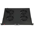 Kép 2/4 - Extralink 19\" RACK MOUNT FAN PANEL (4 FANS) WITH THERMOSTAT Ventilátor panel