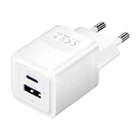 Kép 1/2 - Wall charger, Vention, FEQW0-EU,  USB-C + USB- A,  30W/30W , GaN (white)