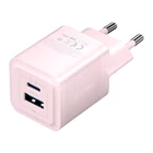 Kép 2/2 - Fali töltő, Vention, FEQP0-EU, USB-C + USB- A, 30W/30W, GaN (rózsaszín)