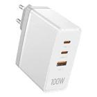 Kép 1/2 - Fali töltő, Vention, FEGW0-EU, 2xUSB-C, USB- A, 100W/100W/30W, GaN (fehér)