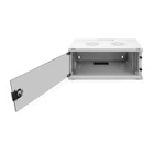 Kép 4/10 - 19" 4U falra szerelhető hálózati szekrény, SOHO 241 x 540 x 400 mm, üvegajtó, szürke, szétszerelt, 60 kg