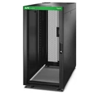 Kép 1/2 - Easy Rack 600mm/24U/1000mm, tetővel, oldalsó panellel, kerekekkel, lábakkal és 4 konzollal, alj nélkül, fekete
